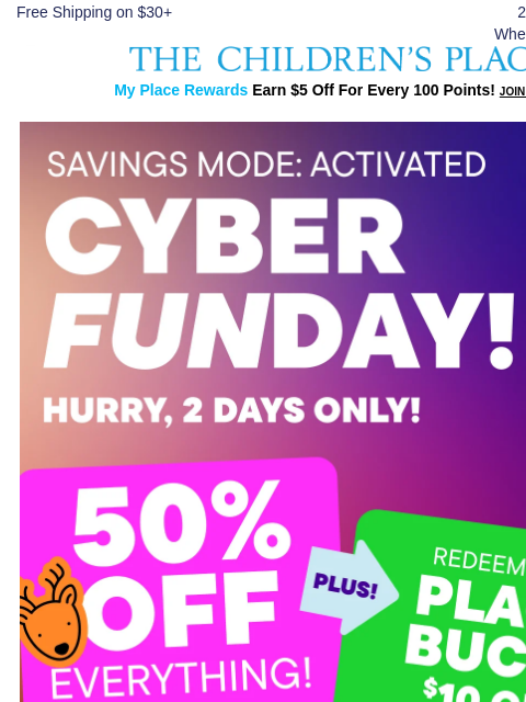 childrensplace newsletter: Starts N-O-W!🎄Score 60% off Character Pajamas