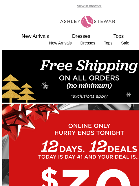 ashleystewart newsletter: DAILY DEAL📢 $30 SELECT DENIM STYLES