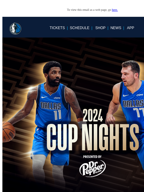 Mavs at Thunder | Dec 10 @ 8:30 PM CT To view this email as a web page, go here. TICKETS | SCHEDULE | SHOP | NEWS | APP Movate This email was sent to: brands.news.subscription@gmail.com This email was