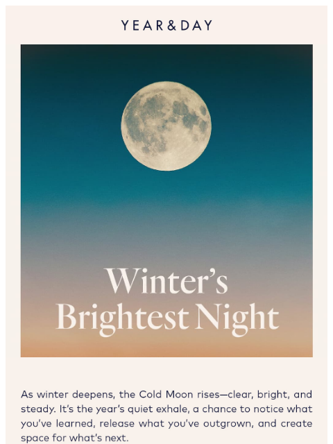 yearandday newsletter: The Cold Moon rises