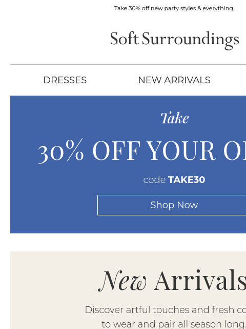 softsurroundings newsletter: New Winter Styles Are Here