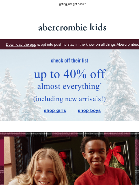 abercrombie newsletter: picks for their wishlist →