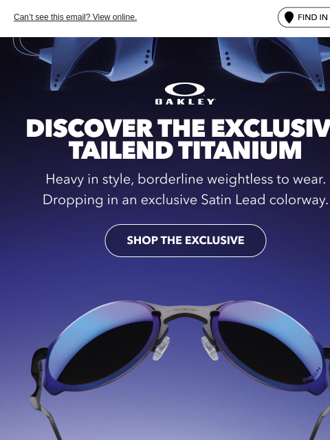 oakley newsletter: Holiday Exclusive: Tailend TI