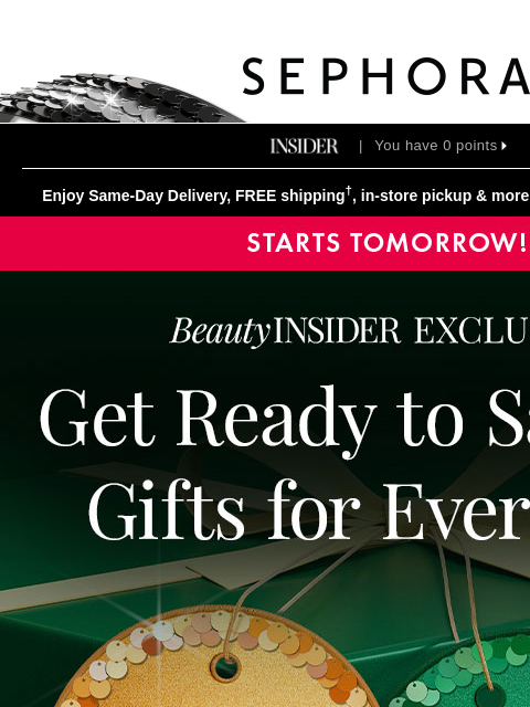 sephora newsletter: Are you ready to save 20% on your purchase startin...