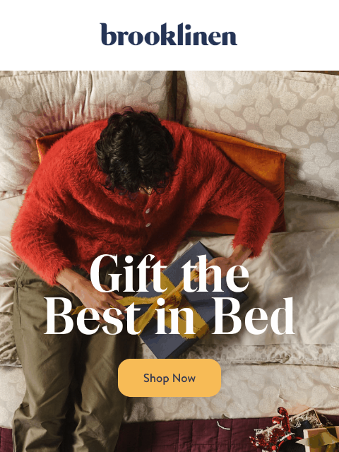 brooklinen newsletter: Put a Bed Under the Tree