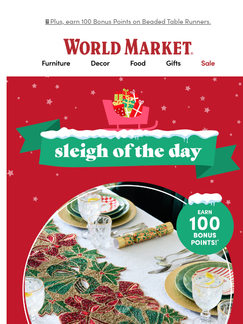 emailworldmarket newsletter: ✨🥂 ✨ Your table deserves SPARKLE