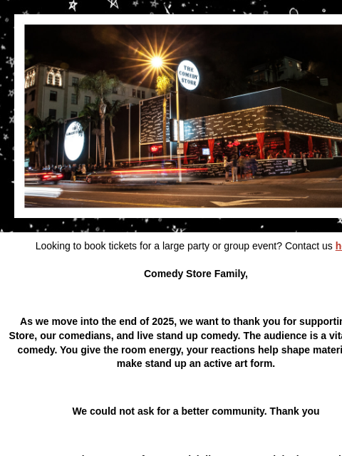 hive newsletter: Coming Up at The Store!