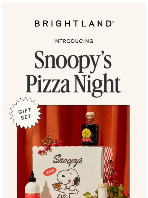 brightland newsletter: Introducing Snoopy's Pizza Night 🍕