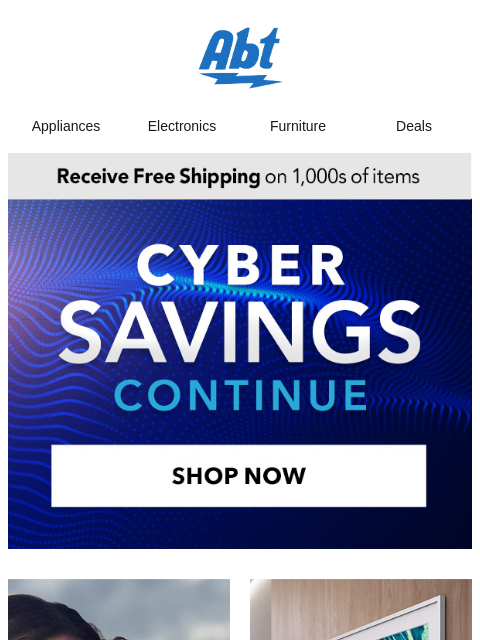 abt newsletter: Cyber Week Continues