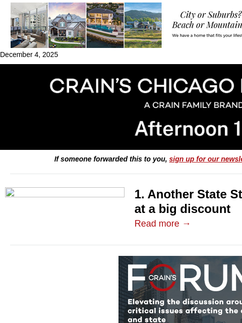 crainalerts newsletter: Another sign of State Street distress