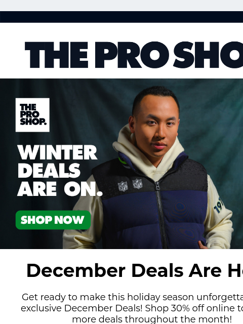 seahawksemail newsletter: Warm Up for Winter at The Pro Shop