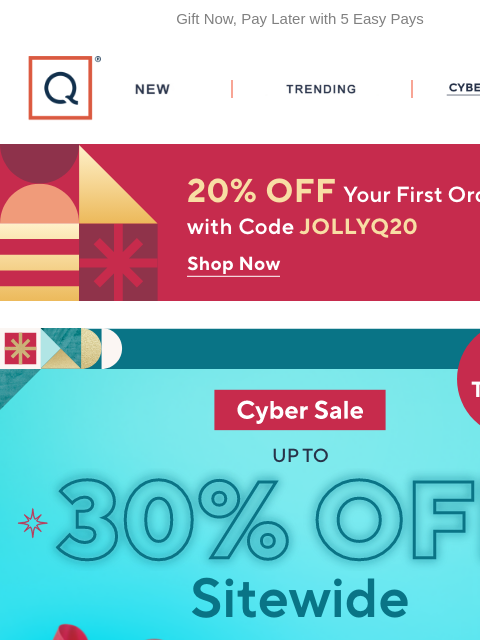 qvcemail newsletter: Ends Tonight! Up to 30% Off Sitewide