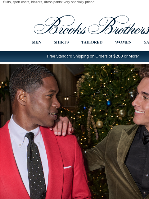 brooksbrothers newsletter: 40% off tailored looks, limited time only