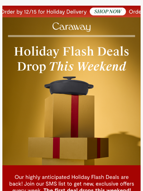 carawayhome newsletter: Holiday Flash Deals Are Almost Here! ✨