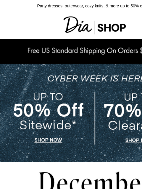 dia newsletter: Meet the December Must-Haves ✨​