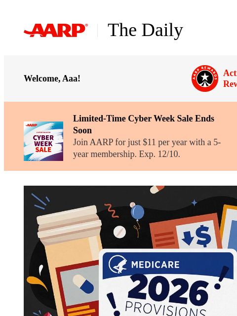 aarp newsletter: The Daily — 7 Changes You’ll See Coming to Medicar...