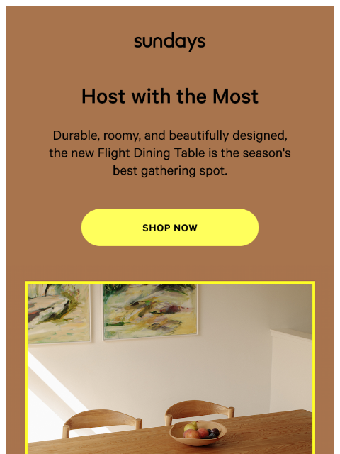 sundays-company newsletter: We saved you a seat