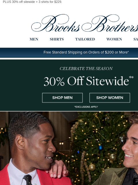 brooksbrothers newsletter: 40% off your tailored style upgrade
