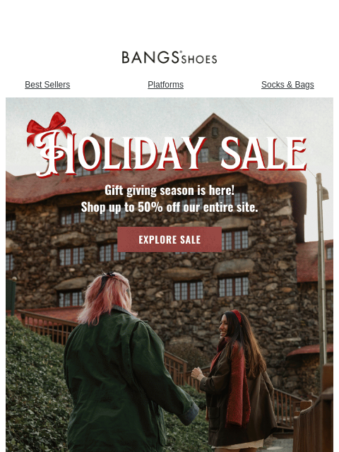 bangsshoes newsletter: Unwrap Holiday Savings 🎁