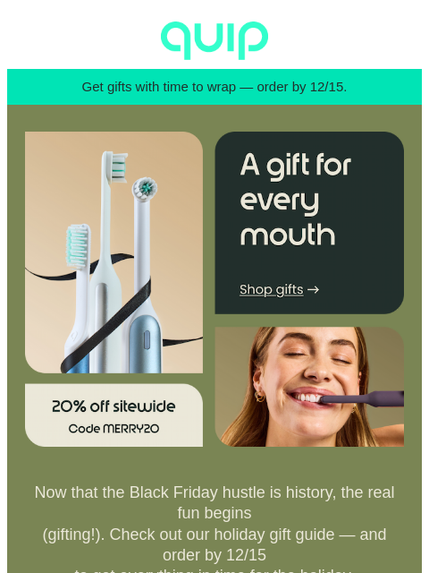 getquip newsletter: Missed Black Friday? You’re in luck.