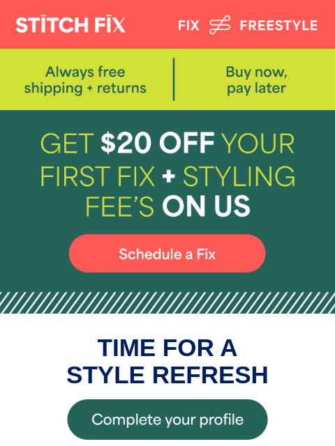 stitchfix newsletter: Consider it styled