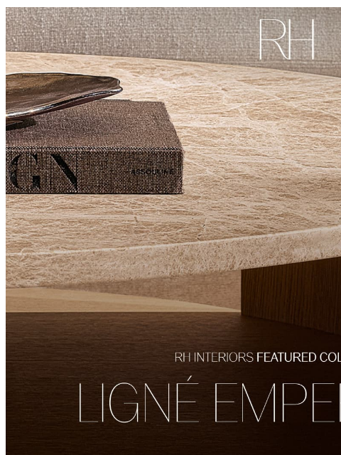 rh newsletter: Discover Ligné. Handcrafted in Emperador Marble & ...