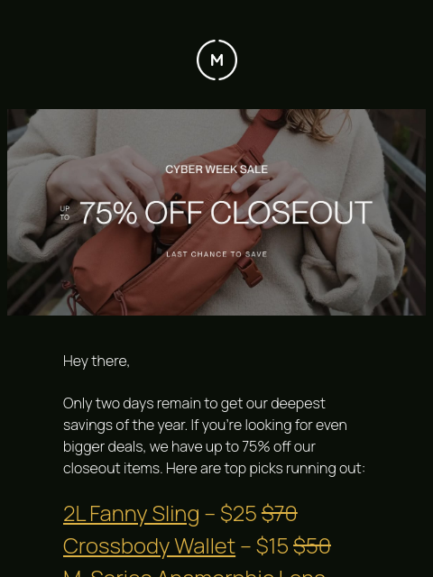 shopmoment newsletter: Going, Going...(Almost) Gone