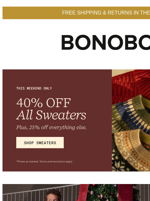 bonobos newsletter: 25% Off to Give Your Wardrobe an Upgrade