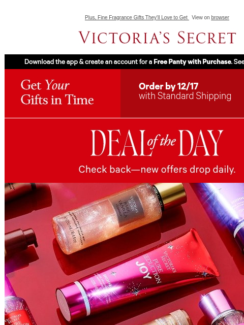 victoriassecret newsletter: Must-Have Mists & Body Care: $6.95 for Two Days On...