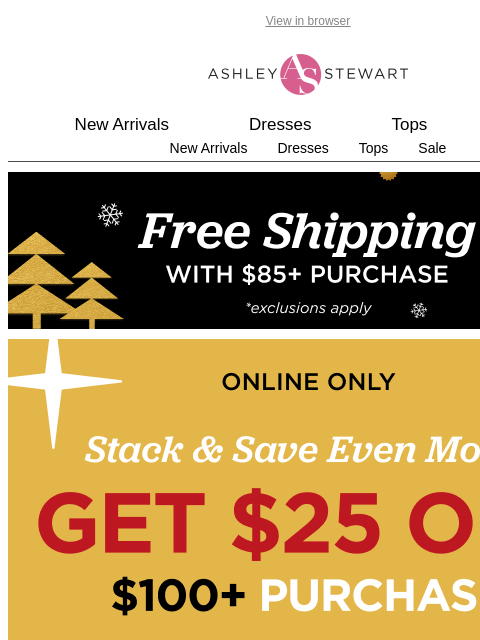 ashleystewart newsletter: 🎁 Cozy Up for the Holidays: Sleepwear Only $14.99...