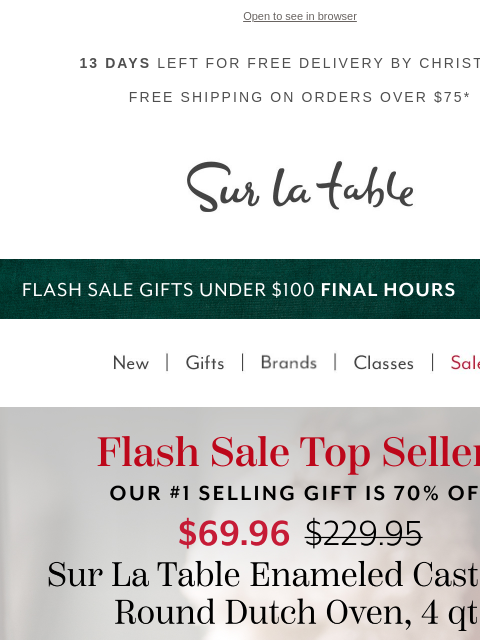 surlatable newsletter: ⏱️Final Hours: 70% OFF + Under $70