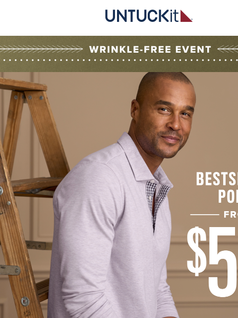 untuckit newsletter: Bestselling Polos On Sale From $50 👕