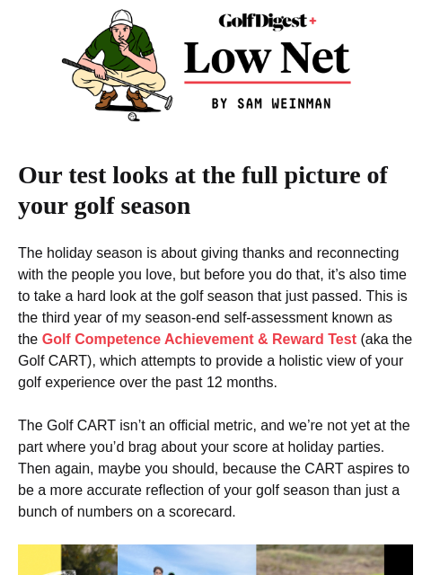 golfdigest newsletter: Take our quiz to assess your golf year