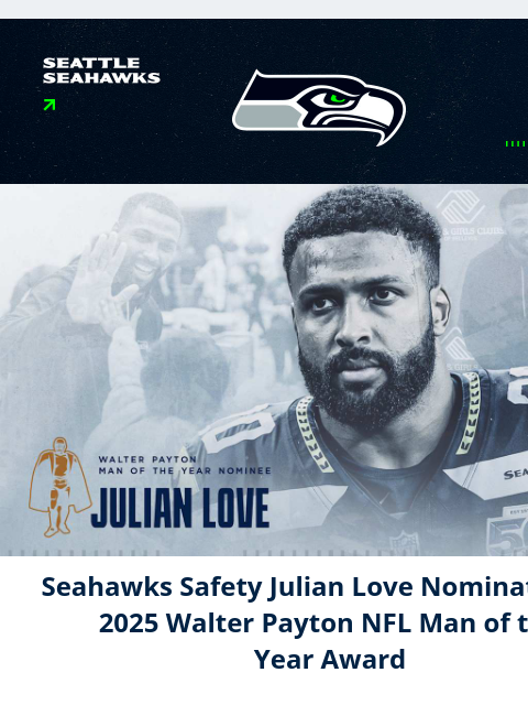 seahawksemail newsletter: Julian Love Is Seattle's Walter Payton Man of the ...