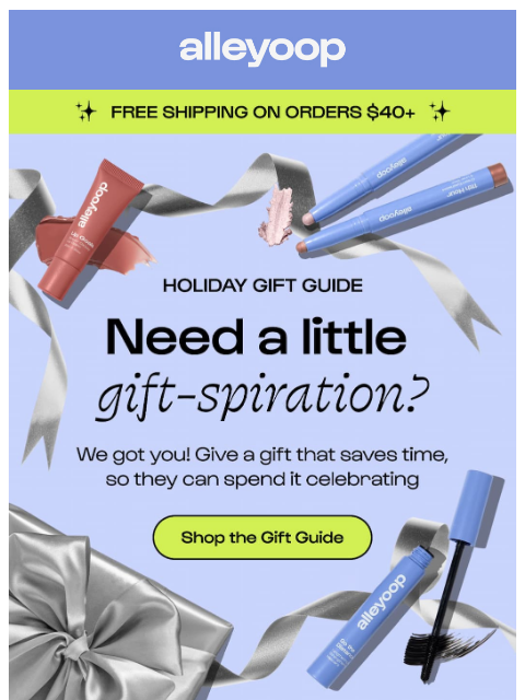 meetalleyoop newsletter: Who are you gifting for? 🎁 ❄️