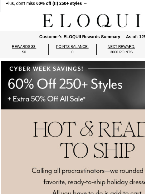 eloquii newsletter: Holiday dresses, ready to ship ♥️