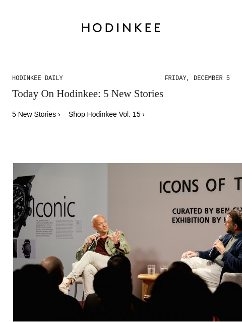 hodinkee newsletter: Hodinkee Daily | 12/05/2025