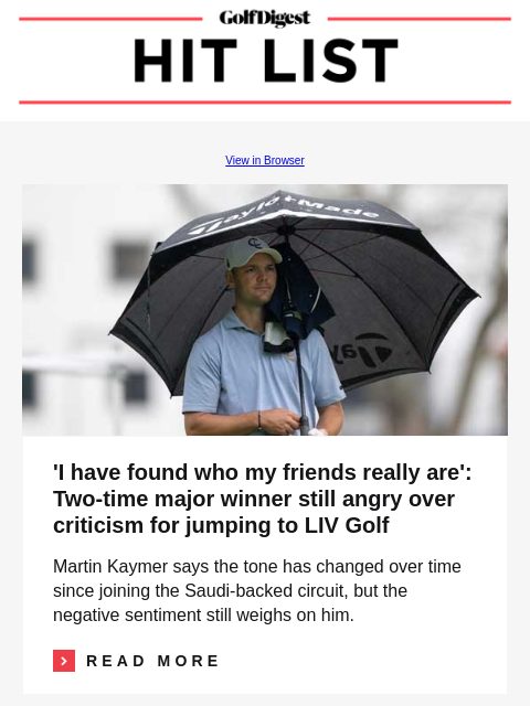 PGA Tour pro shares eye-popping travel expenses total for 2024 season GolfDigest View in Browser Martin Kaymer 'I have found who my friends really are': Two-time major winner still angry over