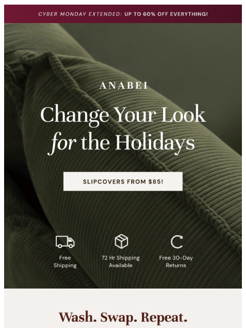 anabei newsletter: 🎄Outfit change (for your sofa)