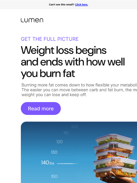 lumen newsletter: How much weight can you really lose in 30 days?
