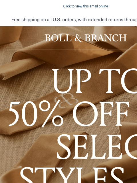 bollandbranch newsletter: Just dropped: fresh markdowns up to 50% off