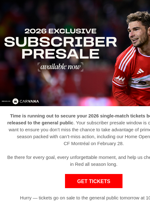 chicagofirefc newsletter: 🚨 Last Chance: Your 2026 Presale Access Ends Soon...