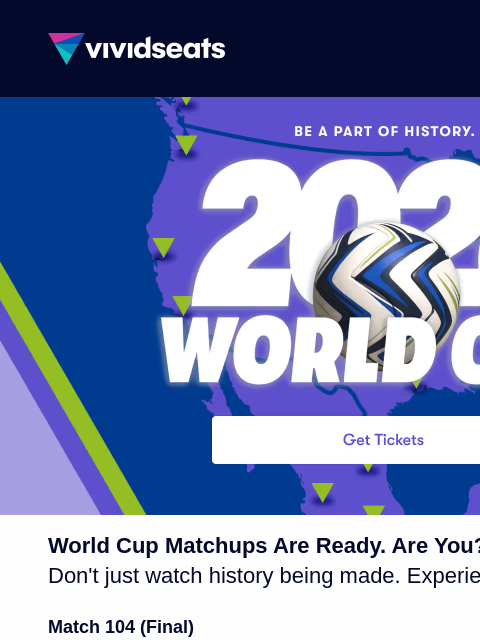 vividseats newsletter: World Cup Schedule is Here! 📅⚽