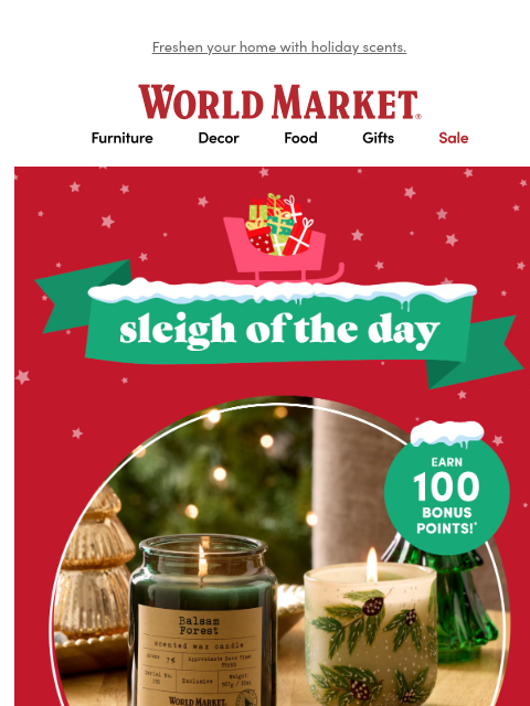 emailworldmarket newsletter: ✨🤗 ✨ Today's Sleigh of the Day is...