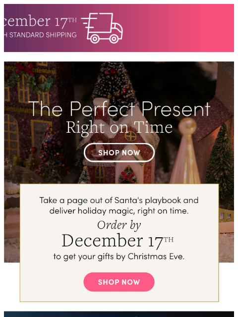 abchome newsletter: Don't Miss the Holiday Delivery Deadline—Shop Now!