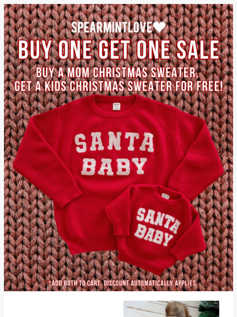 spearmintlove newsletter: 🎁 BOGO Alert! Free Kids Christmas Sweater When Yo...