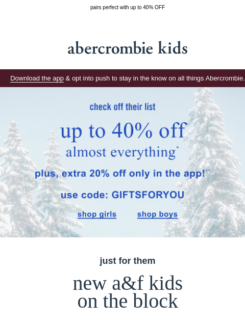 abercrombie newsletter: this week’s best new arrivals