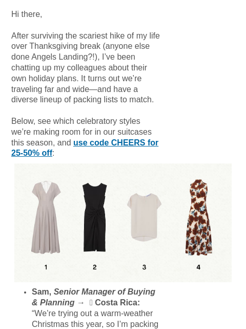 mmlafleur newsletter: 25-50% OFF: Party pieces worth packing.