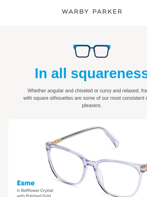 warbyparker newsletter: Find your square pair