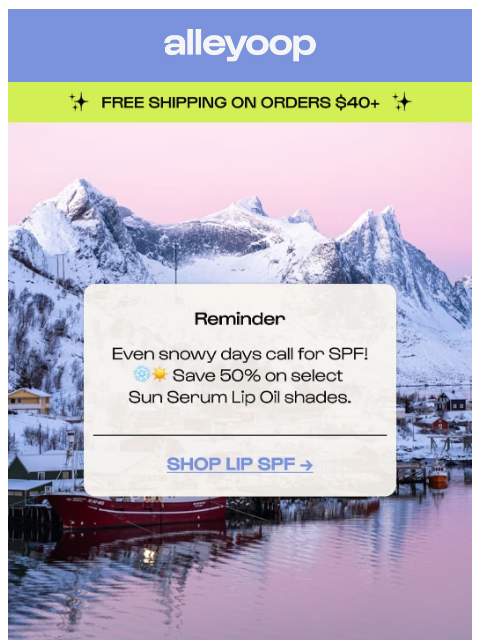 meetalleyoop newsletter: Winter sun? We came prepared ❄️☀️